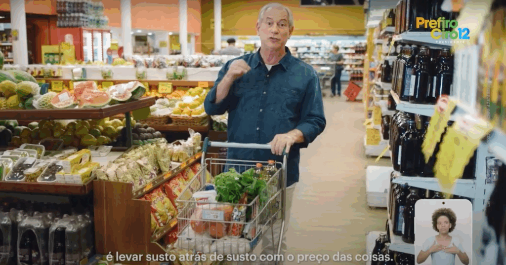 Figura 1 - Ciro denuncia a inflação no vídeo
