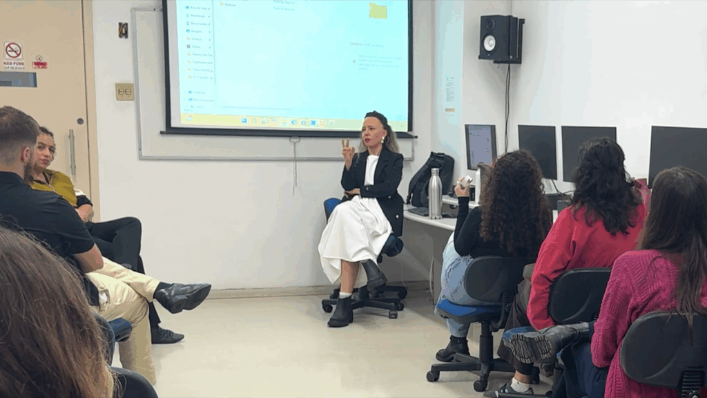 Yasmin Pamplona: os desafios da produção jornalística na TV. Crédito: LabCOM Criação e Produção.